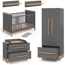 Bild für Kinderzimmer-Set Malia Grau/Eiche 4er Set Vitalispa