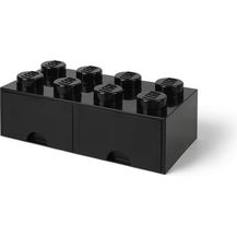 Bild für Lego 'Storage Brick 8' Aufbewahrungsbox schwarz mit 2 Schubladen