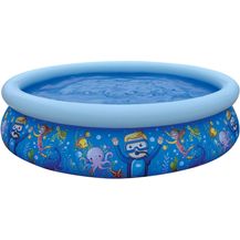 Bild für SunClub Planschbecken 3D Meereswelt Pool Ø 205 x 47 cm mit aufblasbarem Luftring