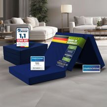 Bild für SHOGAZI Klappmatratze 90 x 200 x 12 cm, Gästematratze klappbar Made in Germany, Faltmatratze VERGLEICHSSIEGER, ultimativer Schlafkomfort, einfaches Waschen, Faltbare Matratze (Marine)