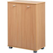 Bild für Wohnling Design Schuhschrank TANJA modern Holz 12 Paar Schuhe 4 Fächer 2 Türen