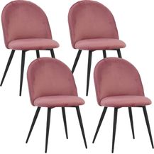Bild für Albatros Esszimmerstühle mit Samt-Bezug 4er Set CAPO