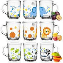 Bild für Sendez 6 Tier-Motiv Becher Tassen 230ml Teegläser Kindergläser Trinkgläser Saftgläser