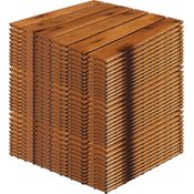 33 Stück ca. 3 QM Holzfliese Akazienholz FSC-zertifiziert 30x30cm Fliese Stecksystem Zuschneidbar
