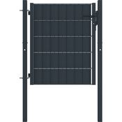 vidaXL Zauntor PVC und Stahl 100 x 81 cm anthrazit