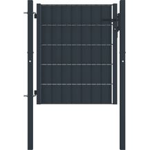 Bild für vidaXL Zauntor PVC und Stahl 100 x 81 cm anthrazit