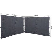 Bild für 2 Seitenteile mit RV 300x195cm für Rank Pavillon 3x3m Seitenwand Anthrazit RAL 7012