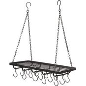 Eisen Topfhänger schwarz 60x28x7cm Wurstkrone Kräuterkorb Küchenkrone Topfhänger