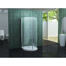 Bild für faltbare U-Duschkabine Circus 100 x 100 x 195 cm ohne Duschtasse