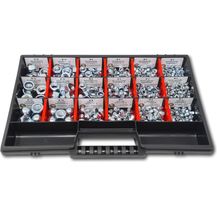 Bild für Muttern Sortiment M4-M5-M6-M8-M10-M12 554 tlg. Schraubenbox