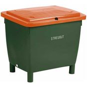 Paul Craemer Streugutbehälter 400l 1000 x 700 x 850 mm ohne Entnahmerutsche Kunststoff grün-orange