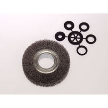 Bild für Lessmann 345162 Rundbürsten Drm 150 mm breit 23-25 mm Rohr 50 mm Stahldraht STA gew. 0,30 mm Reduzierring