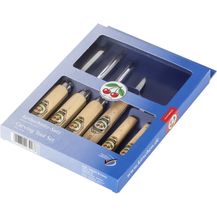 Bild für Kirschen Kerbschnitzsatz 6-teilig (Schnitzsatz, handgeschmiedet, Spezialstahl, Schneidenwinkel: 17°)