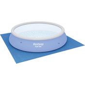 Bestway Flowclear quadratische Bodenplane 488 x 488 cm für Aufstellpools bis Ø 457 cm, blau