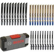 Bosch Professional 30tlg. Stichsägeblatt Set Basic für Holz und Metall, Zubehör Stichsäge
