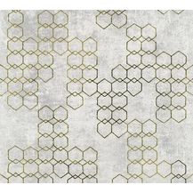 Bild für Livingwalls Vliestapete New Walls Tapete Urban Grace geometrisch grafisch 10,05 m x 0,53 m grau metallic Made in Germany 374244 37424-4