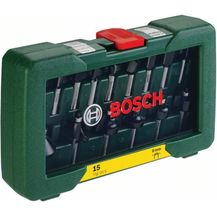Bild für Bosch 15tlg. Hartmetall Fräser Set (für Holz, Ø-Schaft 8 mm, Zubehör Oberfräse)