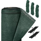 Zaunblende, 1,2 x 50 m, Sichtschutz Gartenzaun Balkon, UV-stabilisiert, wetterfest, HDPE Gewebe, dunkelgrün
