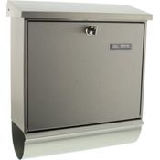 BURG-WÄCHTER Briefkasten-Set mit integriertem Zeitungsfach, A4 Einwurf-Format, EU Norm EN 13724, Edelstahl, Comfort-Set 39130 Ni