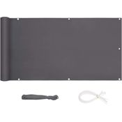 Balkonsichtschutz 100% Polyester Oxford-Gewebe, 100% undurchsichtig Anthrazit 90x600 cm