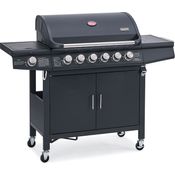 TAINO RED 6 Gasgrill schwarz 6 Edelstahl Brenner Seitenkocher, Weiterentwicklung des TAINO 6 PRO