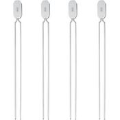 RÖSLE Grillspieße, Doppelspieße zur Zubereitung von Schaschlik und Gemüse, 4 Stück, 33 cm, Edelstahl 18/10, spülmaschinengeeignet