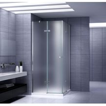 Bild für Duschkabine Duschabtrennung Eckeinstieg Scharniertür NANO-ESG Klarglas Höhe: 190cm DK19 120x90 cm