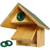 dobar 22519e Massiver großer Nistkasten mit Giebel als Räuberschutz, 3 Variable Einflug-Lochgrößen, Diameter 28-32 - 35 mm