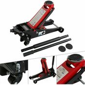 AREBOS 3T Rangierwagenheber Wagenheber Doppelkolben Flach Hydraulisch SUV Rot - Schwarz - Rot