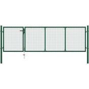 vidaXL Gartentor Stahl 350 x 100 cm grün