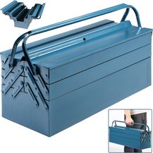 Bild für Deuba Werkzeugkoffer leer groß Stahl 5-teilig Werkzeugkasten Werkzeugbox Werkzeugkiste Werkzeug Montage Koffer blau 530x200x200mm