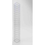 Gabiona Gabionensäule eckig feuerverzinkt, 27 cm x 27 cm, 200 cm Höhe, MW 5 cm x 10 cm