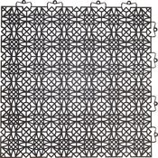 andiamo Kunststofffliese Bodenfliese Gartenfliese Terassenfliese Balkonfliese Innen- und Außenbereich Wasserdurchlässig wetterfest langlebig 38 x 38 cm, Set: 7 Fliesen 1 m², schwarz
