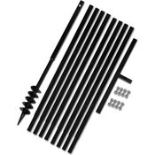 Erdbohrer mit Griff 80 mm Verlängerungsrohr 9 m