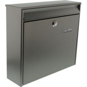 BURG-WÄCHTER, Edelstahl-Briefkasten mit Öffnungsstopp, A4 Einwurf-Format, Borkum 3877 Ni, Edelstahl