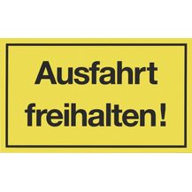 Bild für Metafranc Hinweisschild ''Ausfahrt freihalten!''