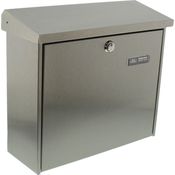 BURG-WÄCHTER, Briefkasten mit Öffnungsstopp, A4 Einwurf-Format, Edelstahl, Comfort 3913 Ni