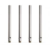 Take2 Grillspieße für Stockbrot, rostfreier Edelstahl, 4 Stück, silber, 20 cm lang