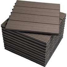 Bild für WPC Terrassenfliesen in Holzoptik Bodenbelag mit Klicksystem coffee