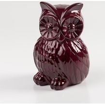 Bild für Keramikfigur Deko-Eule, bordeaux (BxH)