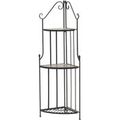 Siena Garden Regal Prato, 34x34x140cm, in schwarz matt