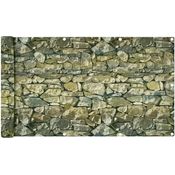 Balkonsichtschutz Sichtschutz Balkonbespannung Balkonverkleidung 6 Meter Balkon Stein-Optik 75x600cm