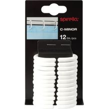 Bild für MSV Duschvorhangringe 12 Stück Weiß Kunststoff