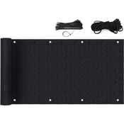 Balkonsichtschutz Balkonabdeckung HDPE 220g-m², Schwarz, 90 x 300cm