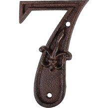 Bild für Hausnummer Zahl 7 Sieben Antik-Stil Gusseisen H12cm