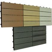 Top Multishop WPC Fliesen 30 x 30cm braun profiliert 1 m²