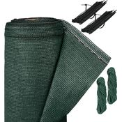 Zaunblende, 1,8 x 25 m, Sichtschutz Gartenzaun Balkon, UV-stabilisiert, wetterfest, HDPE Gewebe, dunkelgrün