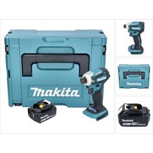 Bild für Makita DTD 172 T1J, Akku Schlagschrauber 18V 180 Nm 1/4" Brushless mit 1x 5,0 Ah Akku und Makpac (ohne Ladegerät)