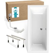 Bild für Calmwaters® Rechteck Badewannen-Set 170x75 cm mit Wannenfüßen & Ablaufgarnitur