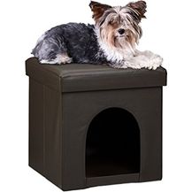 Bild für relaxdays Indoorhütte Hundebox Sitzhocker aus Kunstleder